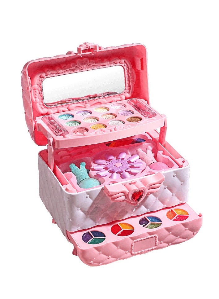 Sharpdo Kids Makeup Kit for Little Girls,Washable Makeup Kit,Kids Real Girls Makeup Kit with Cosmetic Case,Pretend Play Makeup Set Toys Birthday Gifts - Image 2