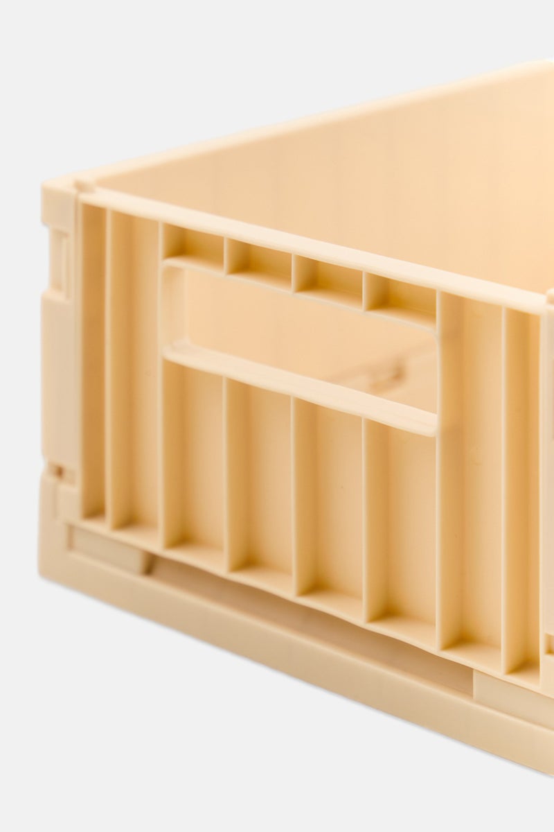 Muy Mucho Small Foldable Storage Box 22 H x 15  L x 2 W cm, Beige - Image 3