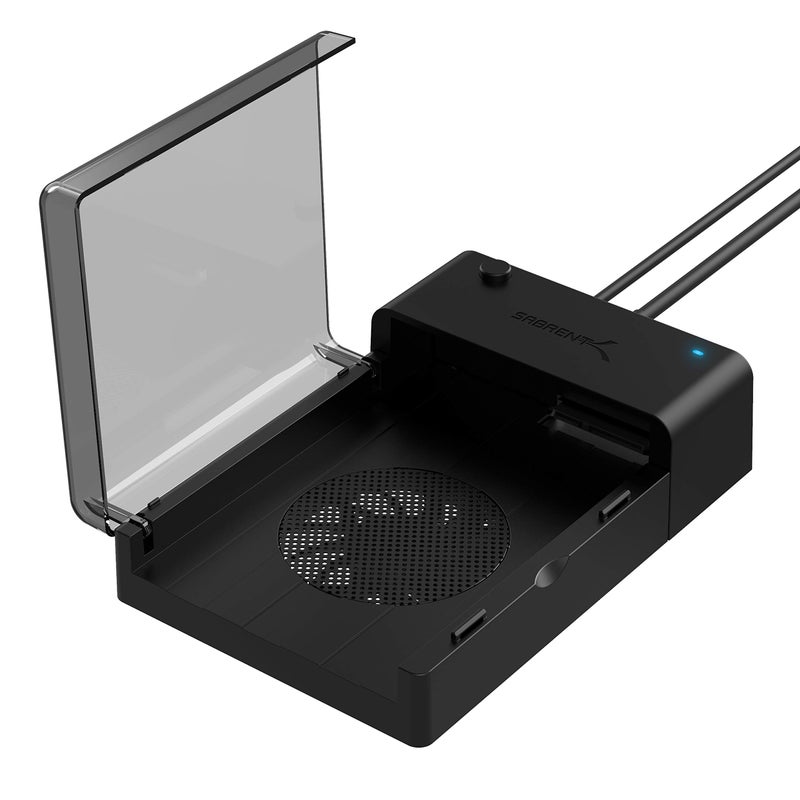 SABRENT محطة إرساء خارجية من SABRENT USB 3.0 إلى SATA مع مروحة تبريد مدمجة لأقراص HDD و SSD بحجم 2.5 أو 3.5 إنش [يدعم UASP و 22TB] (EC-DFFN) - Image 1