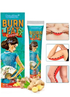 Burn Fat Cream for Belly Hand and Leg Hot Slim Cream with Ginger Natural Ingredients Slim Cream Body Slimming Cream Stomach Slimming Cream Fat Burning Cream 20g