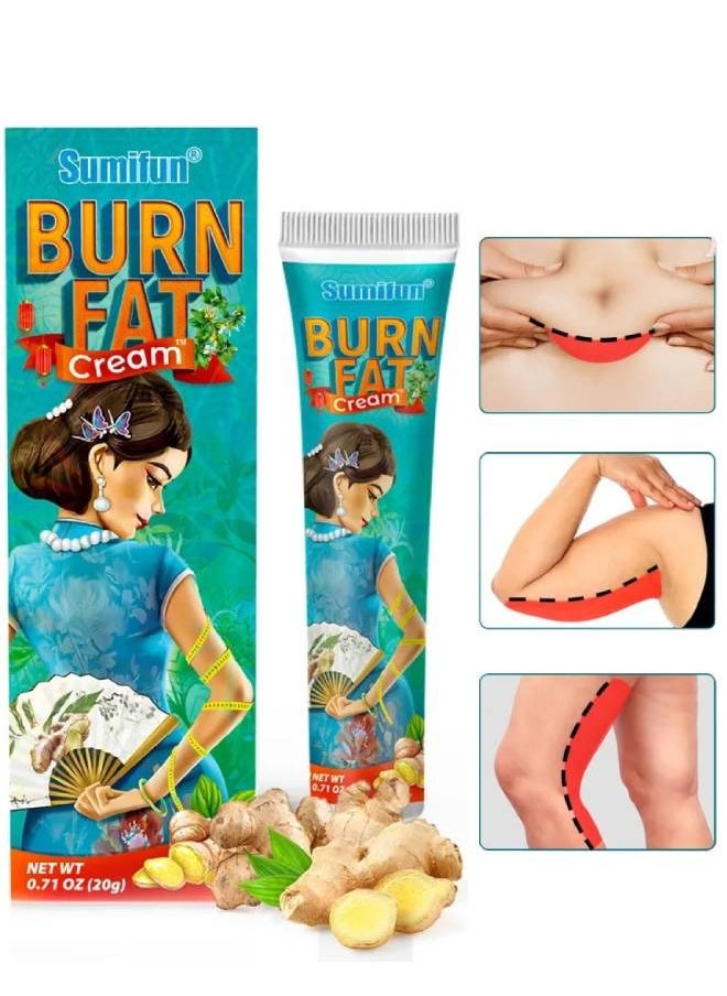 Sumifun - Burn Fat Cream for Belly Hand and Leg Hot Slim Cream with Ginger Natural Ingredients Slim Cream Body Slimming Cream Stomach Slimming Cream Fat Burning Cream 20g - Image 1