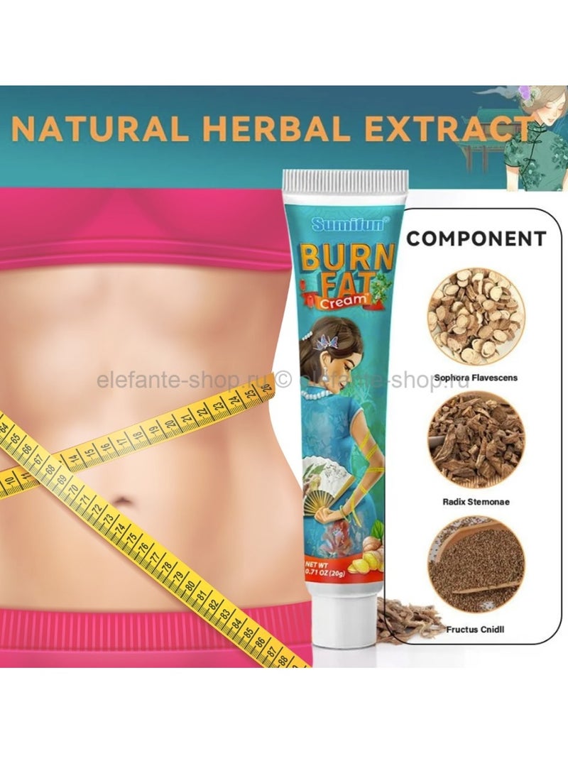 Sumifun - Burn Fat Cream for Belly Hand and Leg Hot Slim Cream with Ginger Natural Ingredients Slim Cream Body Slimming Cream Stomach Slimming Cream Fat Burning Cream 20g - Image 1