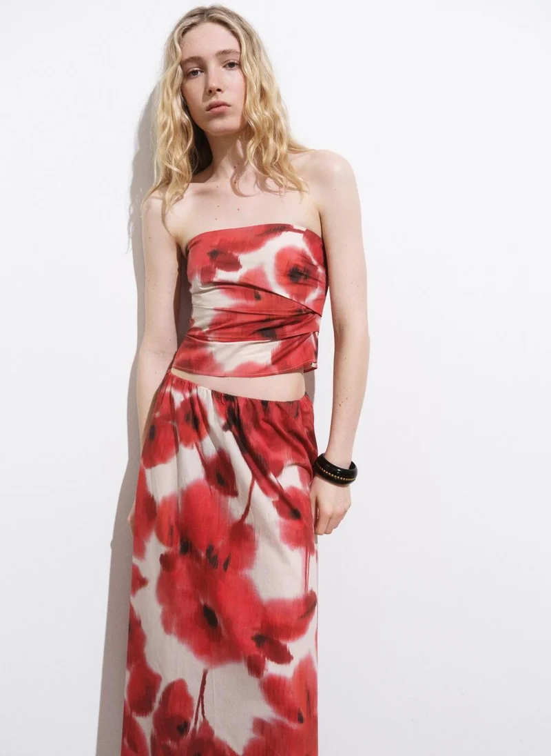 MANGO Floral-print bandeau top