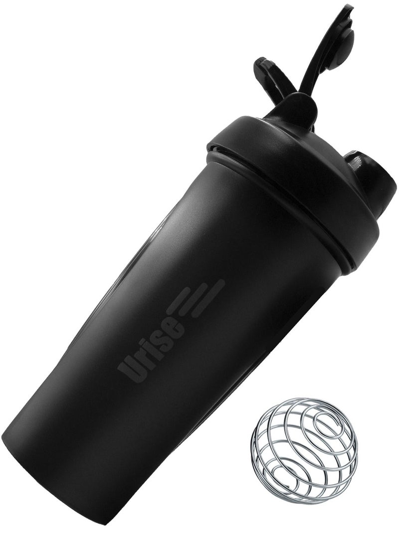 Urise Protein Shaker Bottle Blender Leakproof Cup for Shakes with a Metal Mixer Perfect for Mixing Supplements 600 ml  - Image 1