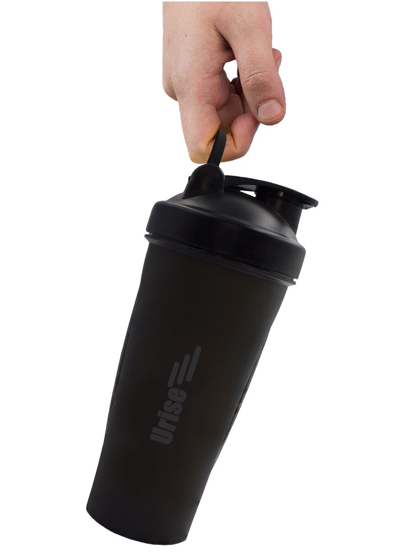 Urise Protein Shaker Bottle Blender Leakproof Cup for Shakes with a Metal Mixer Perfect for Mixing Supplements 600 ml  - Image 3