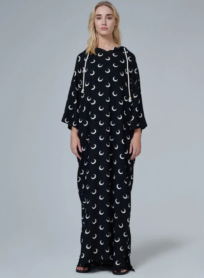leem Lunar Print Kaftan