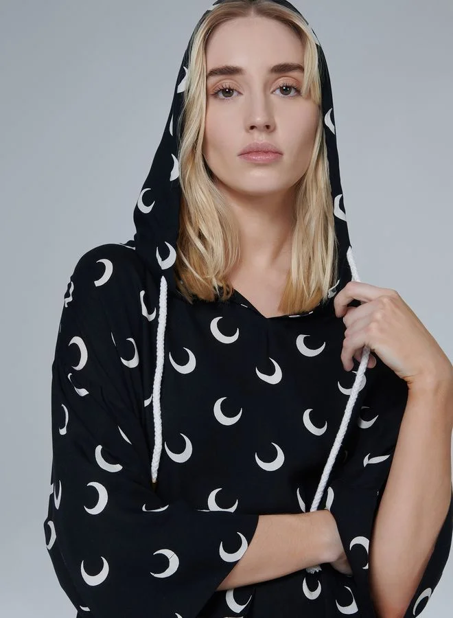 leem Lunar Print Kaftan