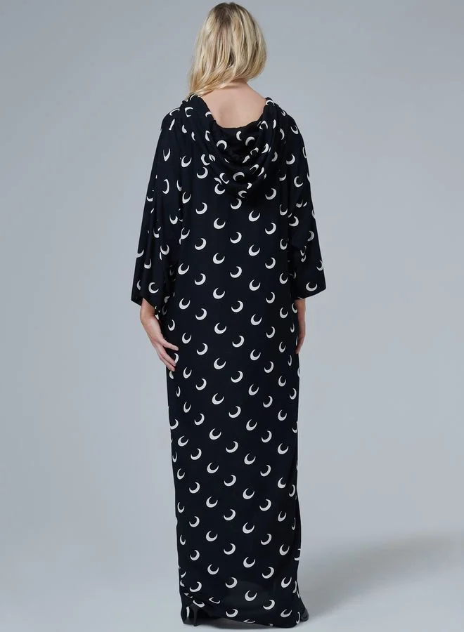 leem Lunar Print Kaftan