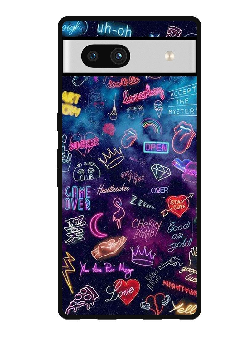 Theodor Protective Case Anti Scratch Shock Proof Bumper Cover For Google Pixel 7a Lights Doodle - Image 1