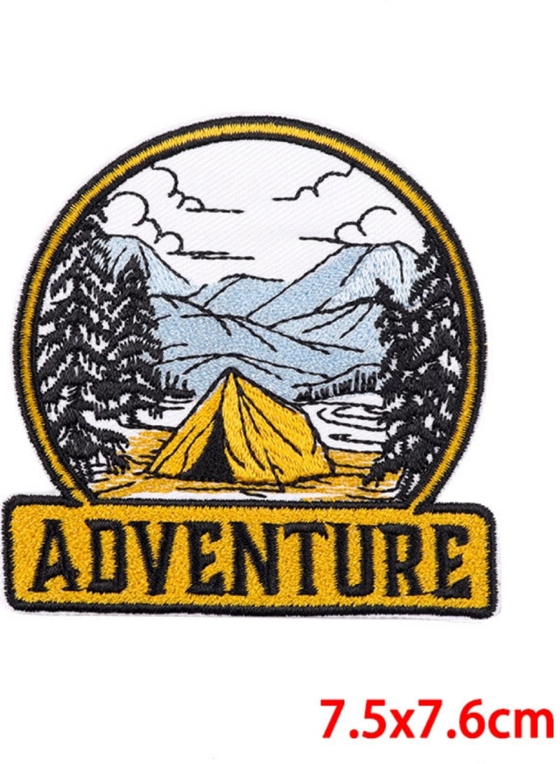 بروجكت نوماد لصاقة فيلكرو هوك Project Nomad، مجموعة تكتيكية مغامرات ADVENTURE، حمالة مغامرة لحقيبة الجيم/الحقيبة/السترة، إكسسوارات تقنية للأطفال والكبار، لحقيبة المدرسة، لحافظة الأقلام، هدية للرجال/النساء مقاس 7.5×7.6 - Image 1