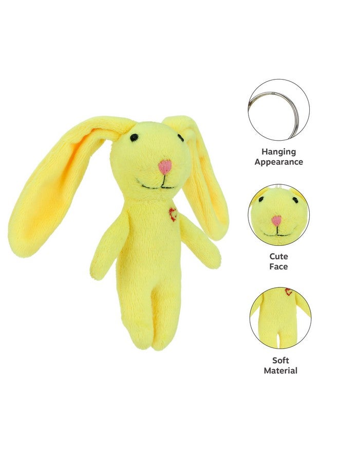 Webby Plush Bunny with Keychain Stuffed Animal Toy Assorted - 1piece (Yellow) - Image 3