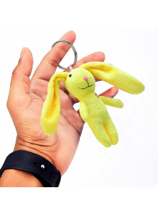 Webby Plush Bunny with Keychain Stuffed Animal Toy Assorted - 1piece (Yellow) - Image 1