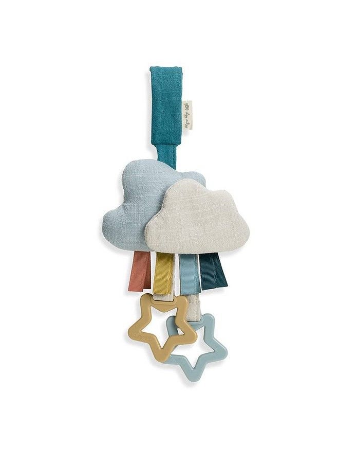 Itzy Ritzy - Bitzy Bespoke Jingle Travel Toy For Stroller Car Seat Or Activity Gym; Features Jingle Sound Hexagon Rings And Adjustable Attachment Loop Cloud - Image 1