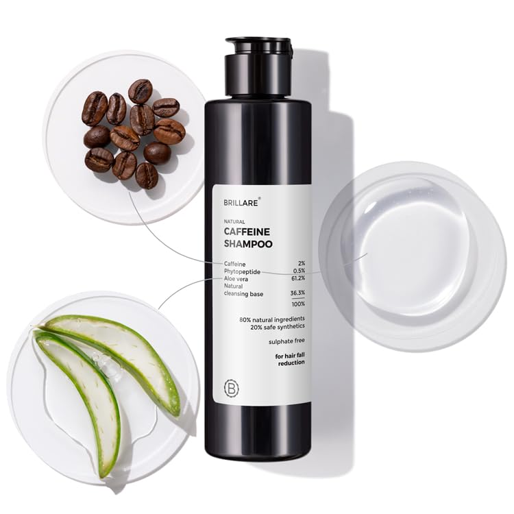 Brillare Caffeine Anti Hair Fall Shampoo | Boost Hair Growth with Caffeine & Peptides for Men & Women - Image 2