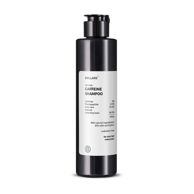 Brillare Caffeine Anti Hair Fall Shampoo | Boost Hair Growth with Caffeine & Peptides for Men & Women - Image 1
