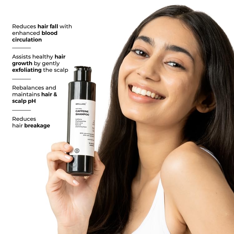 Brillare Caffeine Anti Hair Fall Shampoo | Boost Hair Growth with Caffeine & Peptides for Men & Women - Image 4