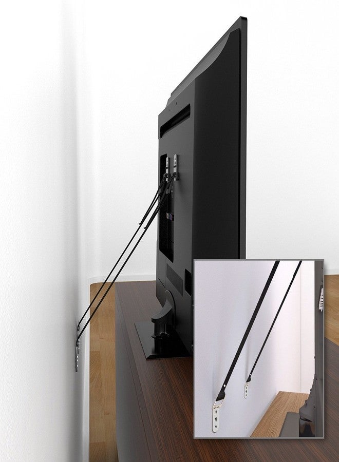 db Baby Safety Metal TV Straps Furniture Anti-Tip Straps Heavy Duty Strap All Flat Screen TV/Furniture 2 Pack - Image 4