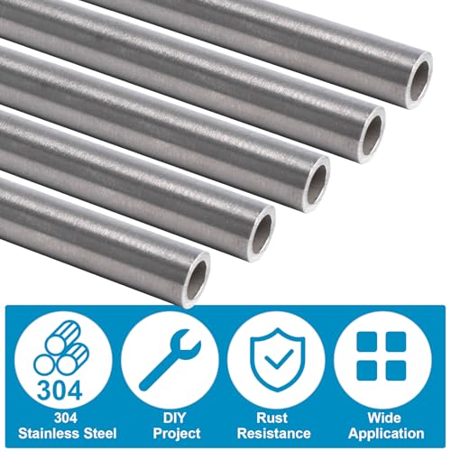 Vigorous 25mm OD x 2 Ft. 304 Stainless Steel Tube, Seamless Stainless Steel Tubing, Round Metal Pipe for DIY Crafts, Industry, Furniture, Frames, 3mm Wall Thickness (1 Pcs) - Image 4