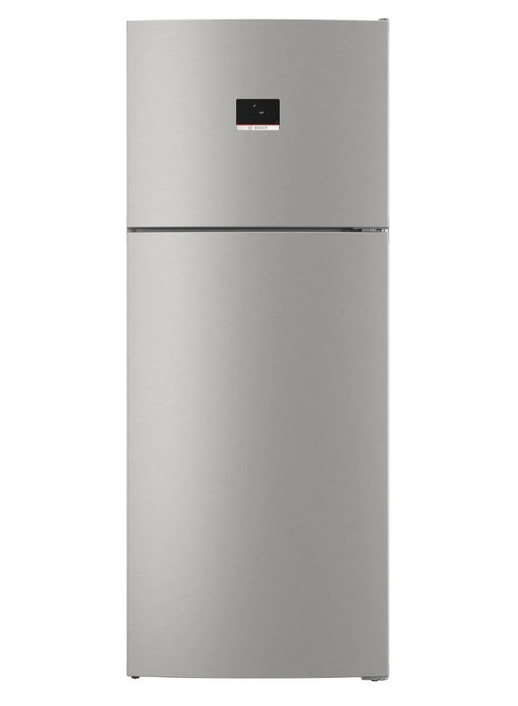BOSCH 581L Gross 542L Net Capacity Series 4 Top‑Freezer Fridge‑Freezer, NoFrost, Anti‑Fingerprint Steel 330 W KDN76XIE1M silver - Image 1