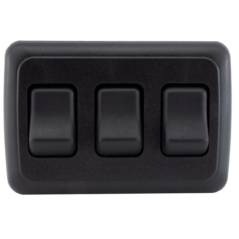 American Technology Components Triple SPST On-Off Switch with Bezel, 12-Volt, for RV, Trailer, Camper (Black) - Image 2