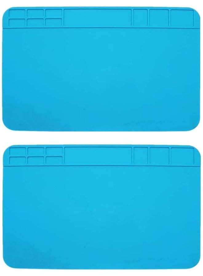 erorex Multi Purpose Work Mat Repair Mat Soldering Mat Silicone Work Station With Grids Used For Watch Phone Laptop Repair Soldering Repair Smartphone Lcd Screen Separator Machine Repair Tools 2 Pack - Image 1