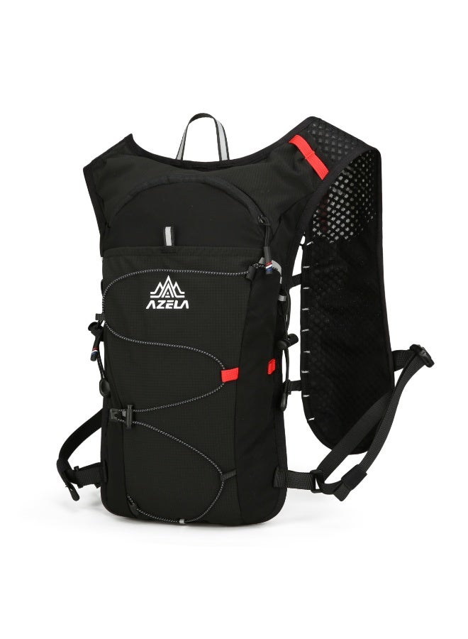 Azela Hydration Backpack with Water Bladder - AZELA Lightweight Waterproof Hiking Bag for Running Cycling Travel, Unisex Sports Pack Black | Hydration Backpack, Hiking Backpack, Waterproof Backpack, Running Backpack, Cycling Backpack, Lightweight Backpack, Travel Backpack, Sports Bag, Hydration Pack, Daypack, Trekking Bag, Outdoor Backpack, Unisex Backpack, Breathable Backpack, Hydration Bladder, Water Bladder 2L, Hydration System, Running Waist Bag, Chest Bag, Backpack for Men, Travel Backpack for Men, Hiking Bag for Men, Sports Backpack, Bicycle Backpack, Durable Backpack, Small Backpack, Water Resistant Bag - Image 2