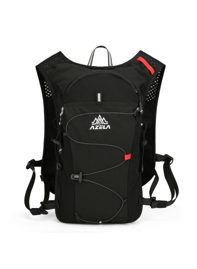 Azela Hydration Backpack with Water Bladder - AZELA Lightweight Waterproof Hiking Bag for Running Cycling Travel, Unisex Sports Pack Black | Hydration Backpack, Hiking Backpack, Waterproof Backpack, Running Backpack, Cycling Backpack, Lightweight Backpack, Travel Backpack, Sports Bag, Hydration Pack, Daypack, Trekking Bag, Outdoor Backpack, Unisex Backpack, Breathable Backpack, Hydration Bladder, Water Bladder 2L, Hydration System, Running Waist Bag, Chest Bag, Backpack for Men, Travel Backpack for Men, Hiking Bag for Men, Sports Backpack, Bicycle Backpack, Durable Backpack, Small Backpack, Water Resistant Bag - Image 1