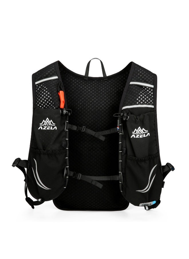 Azela Hydration Backpack with Water Bladder - AZELA Lightweight Waterproof Hiking Bag for Running Cycling Travel, Unisex Sports Pack Black | Hydration Backpack, Hiking Backpack, Waterproof Backpack, Running Backpack, Cycling Backpack, Lightweight Backpack, Travel Backpack, Sports Bag, Hydration Pack, Daypack, Trekking Bag, Outdoor Backpack, Unisex Backpack, Breathable Backpack, Hydration Bladder, Water Bladder 2L, Hydration System, Running Waist Bag, Chest Bag, Backpack for Men, Travel Backpack for Men, Hiking Bag for Men, Sports Backpack, Bicycle Backpack, Durable Backpack, Small Backpack, Water Resistant Bag - Image 3