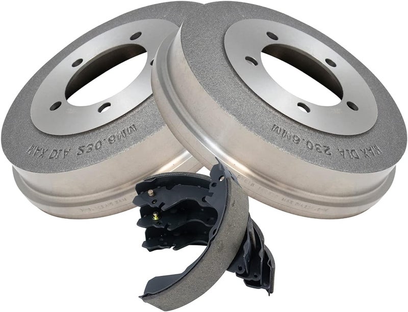 TRQ Rear Brake Drum & Shoe Kit Compatible with Dodge Chrysler Eagle Mitsubishi - Image 3