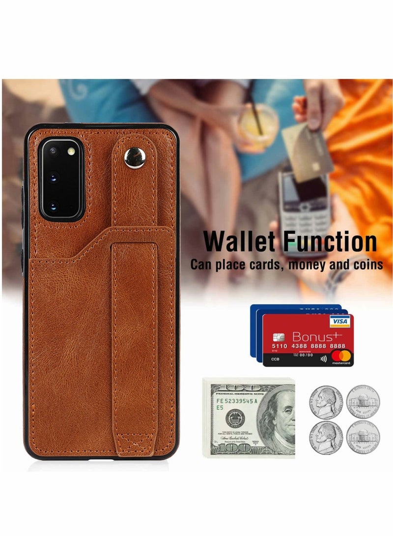 Captaintech Case for Note 20 Ultra Wallet Case，Excefore with Adjustable Wrist Strap Kickstand PU Leather Credit Card Holder Hybrid Protective Cover Galaxy 5G 6.9" (Brown) - Image 3