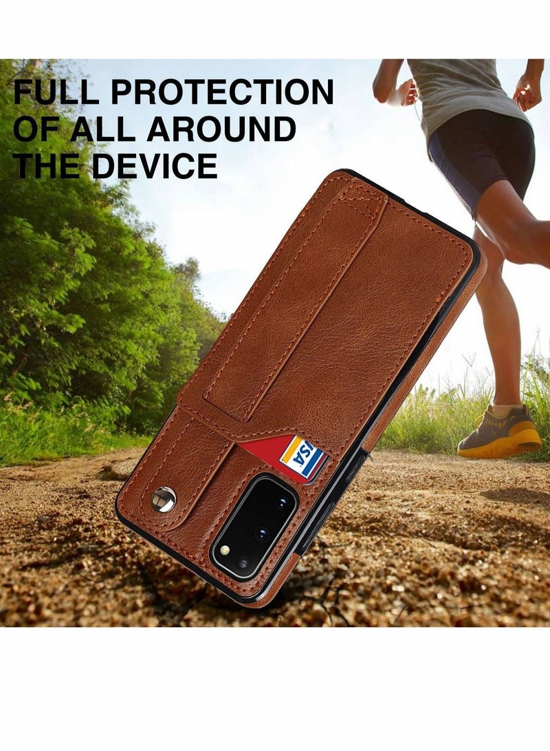 Captaintech Case for Note 20 Ultra Wallet Case，Excefore with Adjustable Wrist Strap Kickstand PU Leather Credit Card Holder Hybrid Protective Cover Galaxy 5G 6.9" (Brown) - Image 5