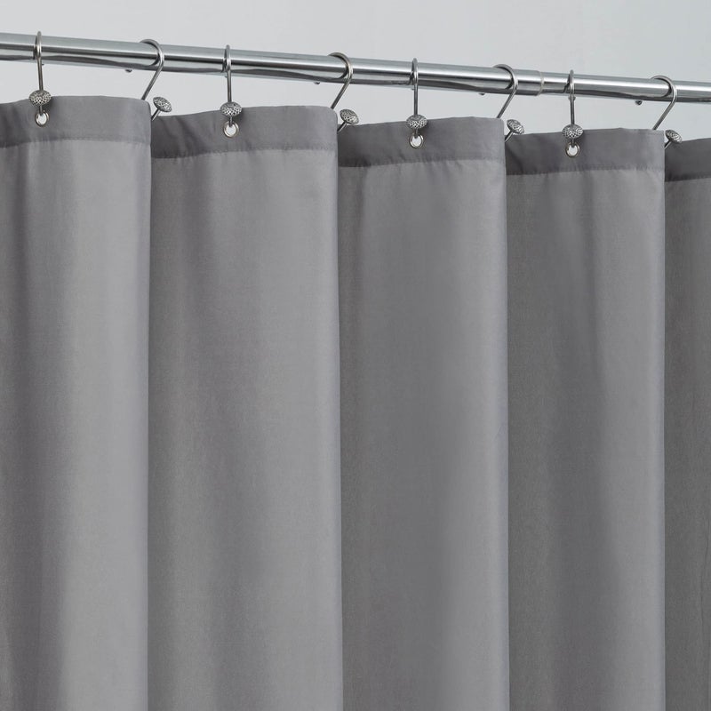 ALYVIA SPRING Stall Fabric Shower Curtain Liner Waterproof 36 x 72 Soft Lightweight Small Shower Curtain with Magnets for Narrow Stall Size Machine Washable 36x72 Grey