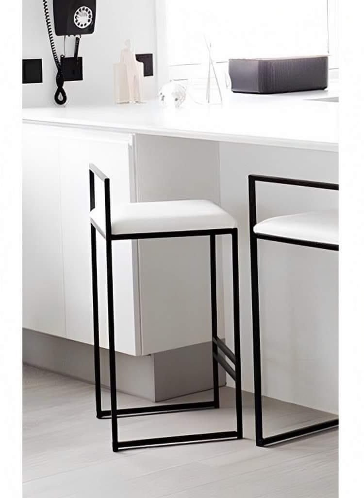 Generic Steel and velvet bar stool 