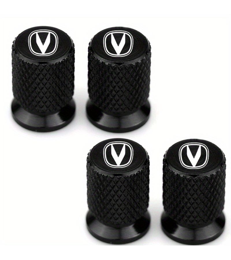 Black 4Pcs Heavy Duty Tire Valve Stem Caps Dustproof Fit Car SUV Truck Motorcycle - Image 2