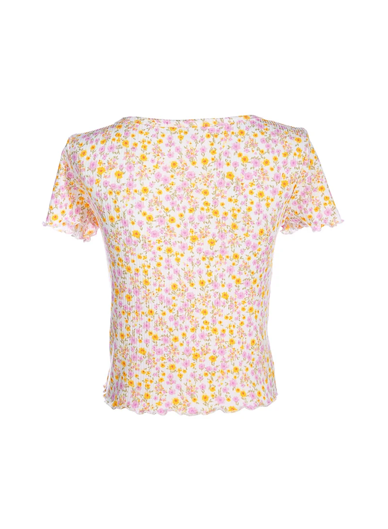 London Rag Ivory Ditsy Print Summer Top