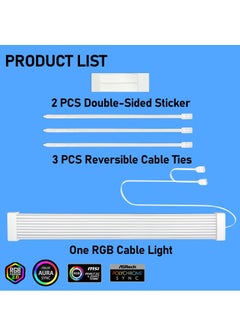 Y&D PC RGB Light Strip for PSU Cables GPU Cable, Power Extension Cable Kit, ARGB Motherboard Supply Pefect 6Pin 8Pin 12Pin 16Pin 24Pin Extensions  - Image 3