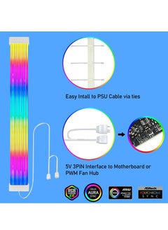 Y&D PC RGB Light Strip for PSU Cables GPU Cable, Power Extension Cable Kit, ARGB Motherboard Supply Pefect 6Pin 8Pin 12Pin 16Pin 24Pin Extensions  - Image 2