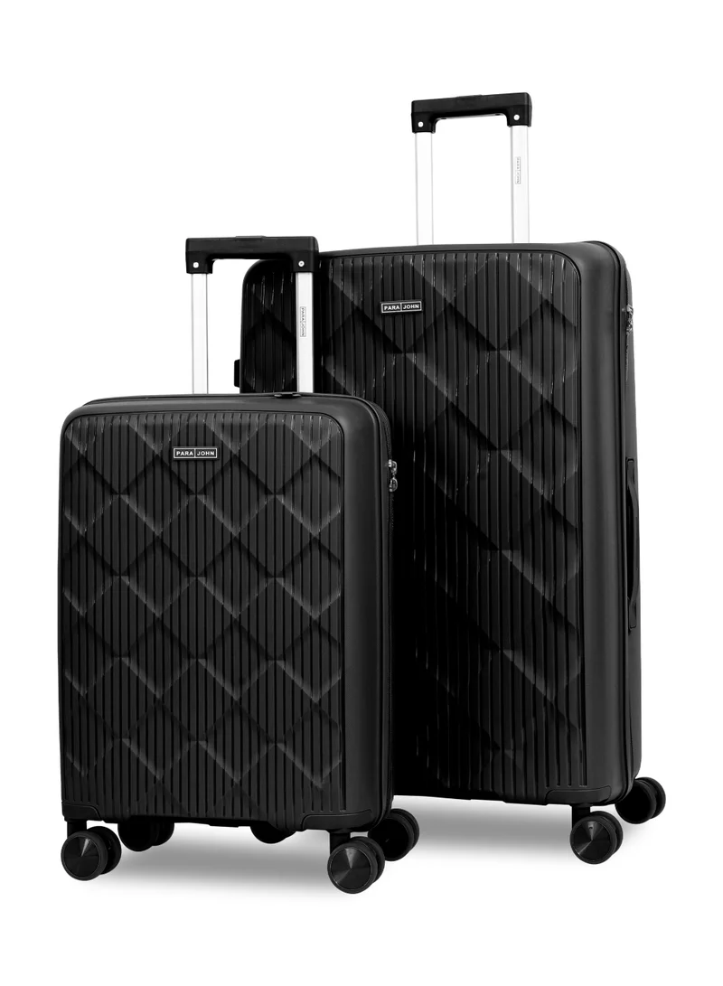 PARAJOHN Parajohn CarryX Series Set of 2 Luggage| Small 10KG & Large 30KG Polypropylene 8 Wheel Trolley Hardsided Travel Suitcase