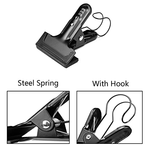 KAGYOKU Backdrop Spring Clamps With Hook- 2 Pack of 4" Heavy Duty Clips for Photography Background Stands, Woodworking & Home Improvement Projects - Image 3