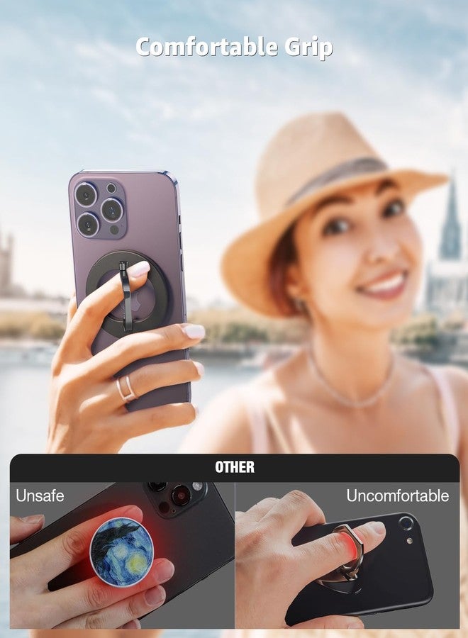 SUPERONE for MagSafe Phone Grip, Adjustable Magnetic Phone Ring Holder Removable Finger Phone Ring Kickstand Compatible with MagSafe Accessories Only for iPhone 17 & 16 & 15 & 14 & 13 & 12 Series - Image 4