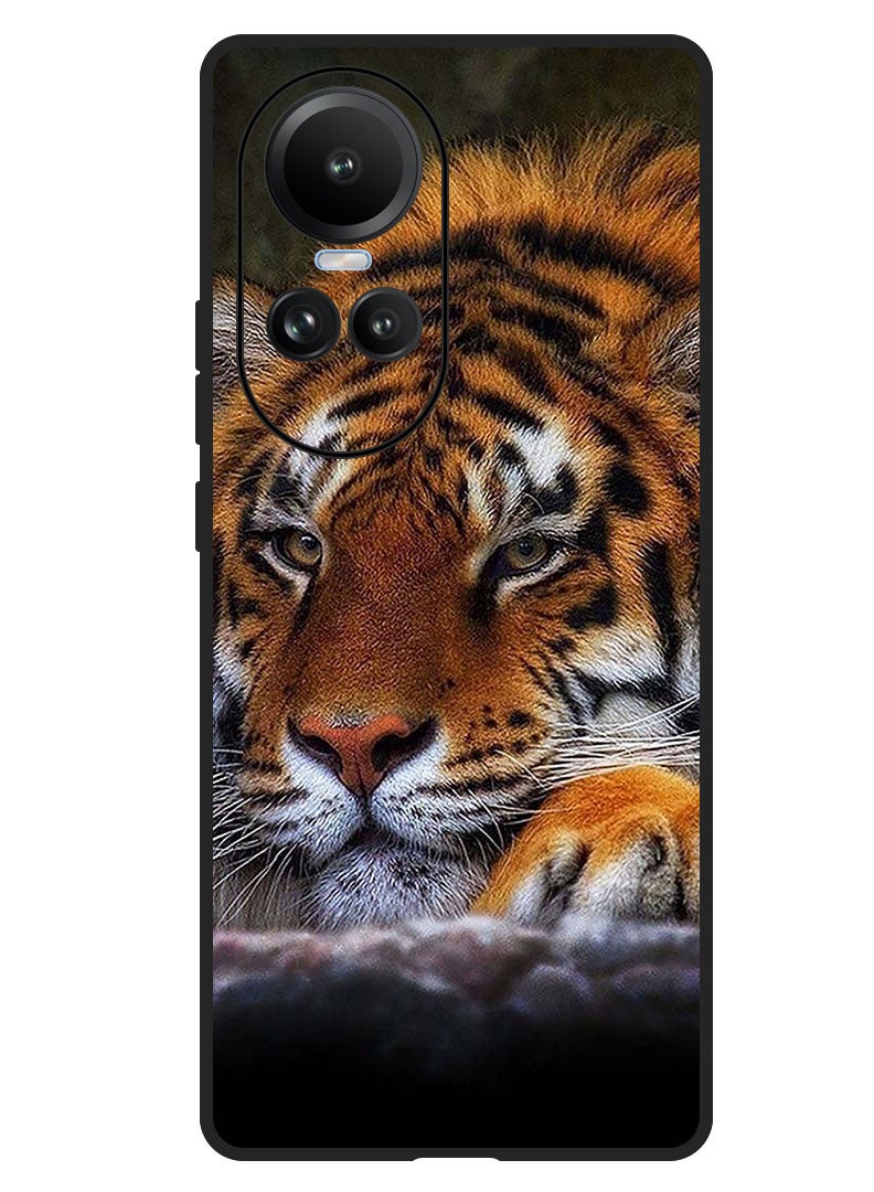 Theodor Protective Case Anti Scratch Shock Proof Bumper Cover For Oppo Reno 10/10 Pro Tiger - Image 1