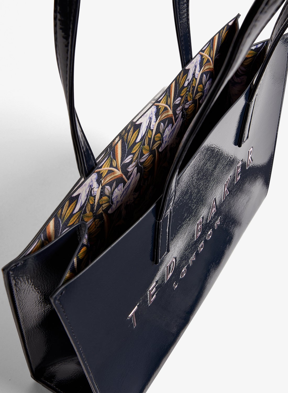 حقيبة أيقونة مطبوعة مجعدة طويلة