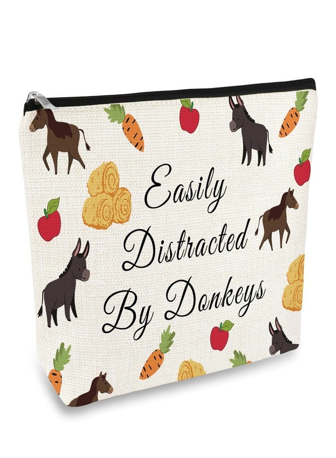 حقيبة مستحضرات تجميل بتصميم حمار، هدية مثالية للفتيات والسيدات، هدية ريفية مرحة لمحبي الحمير، مناسبة للعائلات والجيران والأصدقاء، حقائب مكياج، هدايا لمحبي الحيوانات، حقيبة سفر بسحاب لأدوات النظافة - Image 1