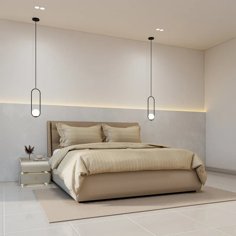 يسكن Luxurious 300 Thread Count Bamboo  Sateen Wide Stripe Duvet Cover Set - 3 Piece Collection