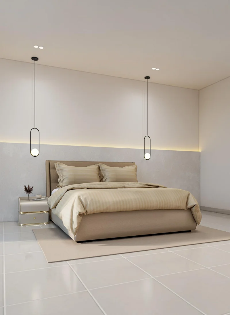 يسكن Luxurious 300 Thread Count Bamboo  Sateen Wide Stripe Duvet Cover Set - 3 Piece Collection