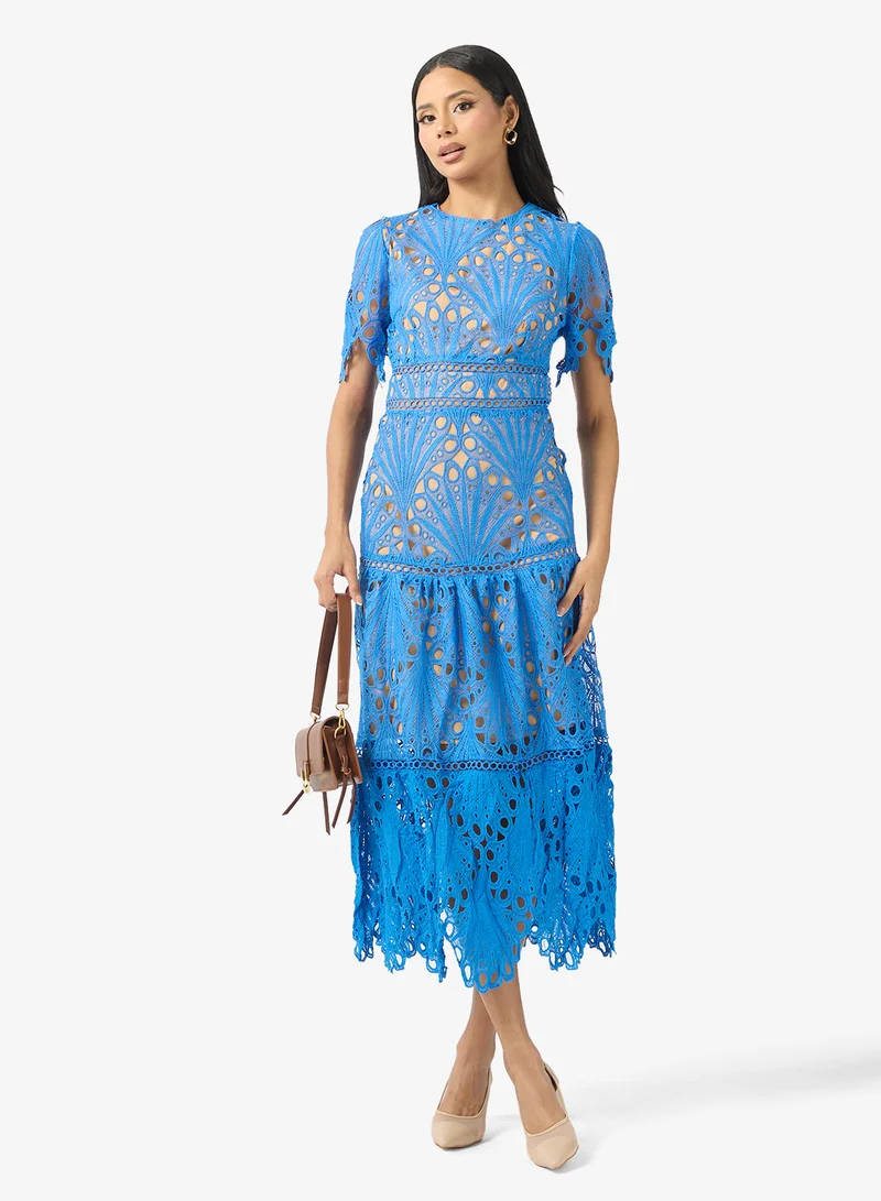 ELLA  Lace A-line Dress for Women | Best Price UAE