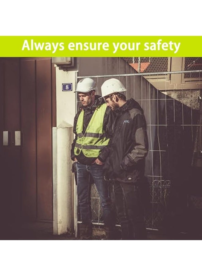 TEAKWOOD High Visibility Reflective Safety Vest Work Waistcoat, Reflective Tape strips Road Costruction Green Color Safety Use Vests(XXL) - Image 5