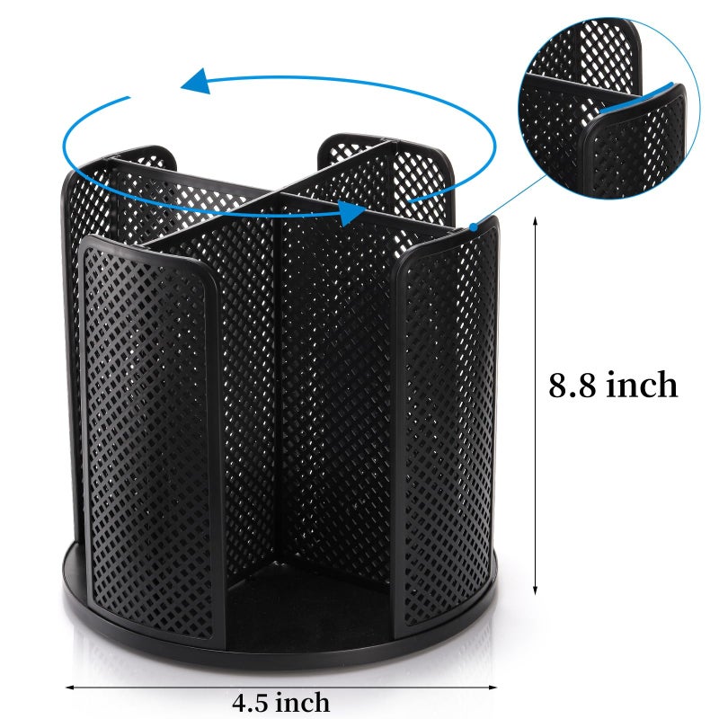 Eorbow 2 Pack Coffee Cup Dispenser, Rotatable 4 Compartment Cup and Lid Holder, Plastic Paper Cup Storage Organizer for Office Restaurant Breakroom Coffee Station Bar Buffet Kitchen Countertop - Image 2