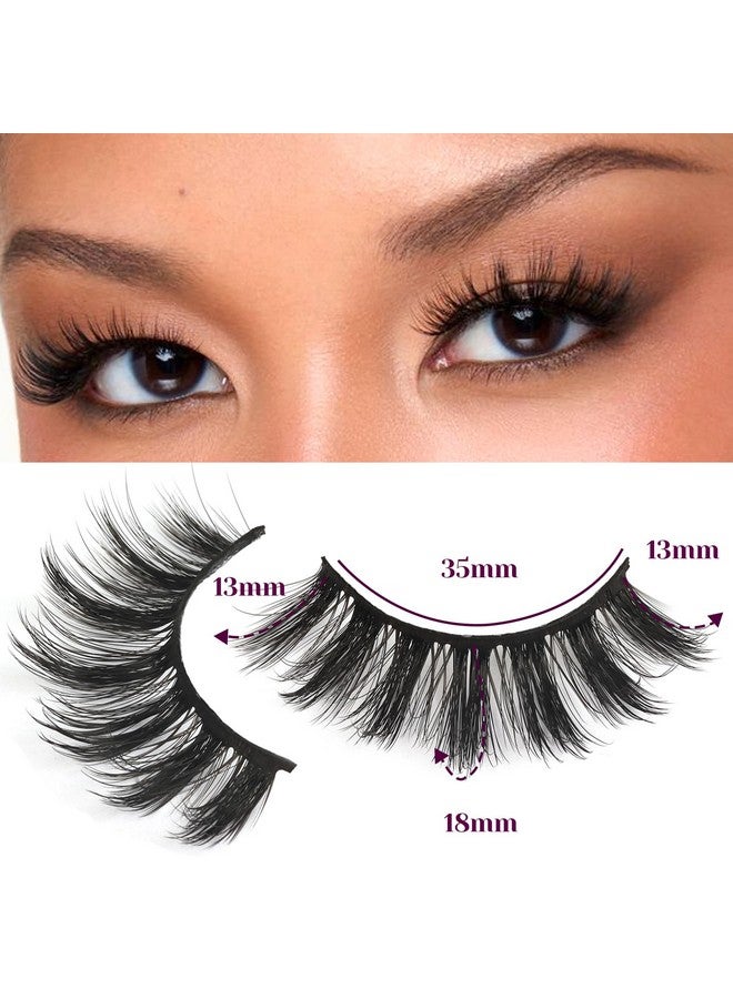Losha Eyelashes Natural Look Faux Mink Lashes Pack Handmade Fluffy False Eyelashes 14 Pairs Eye Lashes (3D07) - Image 3