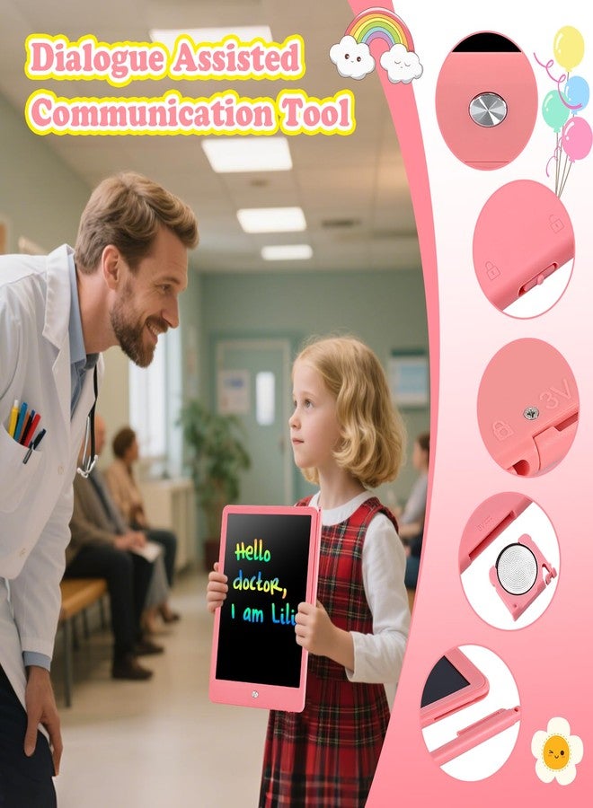 EooCoo LCD Writing Tablet for Kids, 10 Inch Colorful Doodle Board Drawing Pad, Learning Toys for Toddlers, No Mess Sketch Pads Coloring Books for Travel, Boo Basket Stuffers for Girls 3-12 Years - Image 4